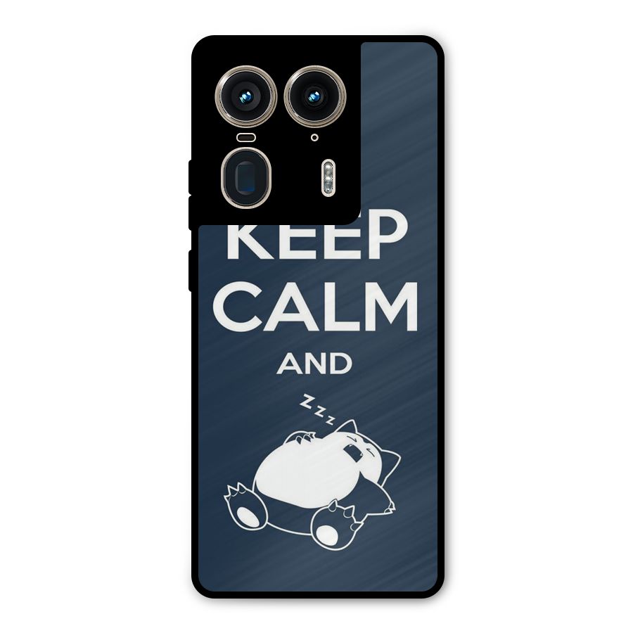 Keep Calm and Sleep Metal Back Case for Motorola Edge 50 Ultra