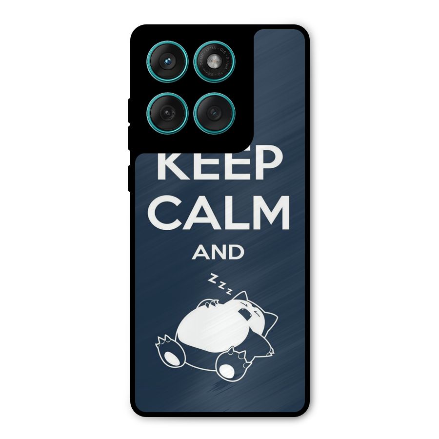 Keep Calm and Sleep Metal Back Case for Motorola Edge 60