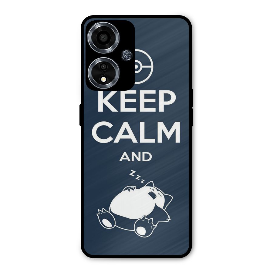 Keep Calm and Sleep Metal Back Case for Oppo A59