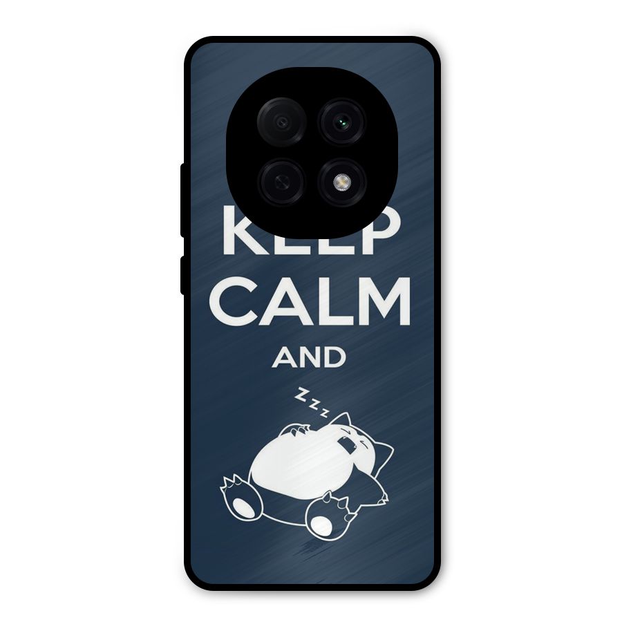 Keep Calm and Sleep Metal Back Case for Oppo F29 Pro