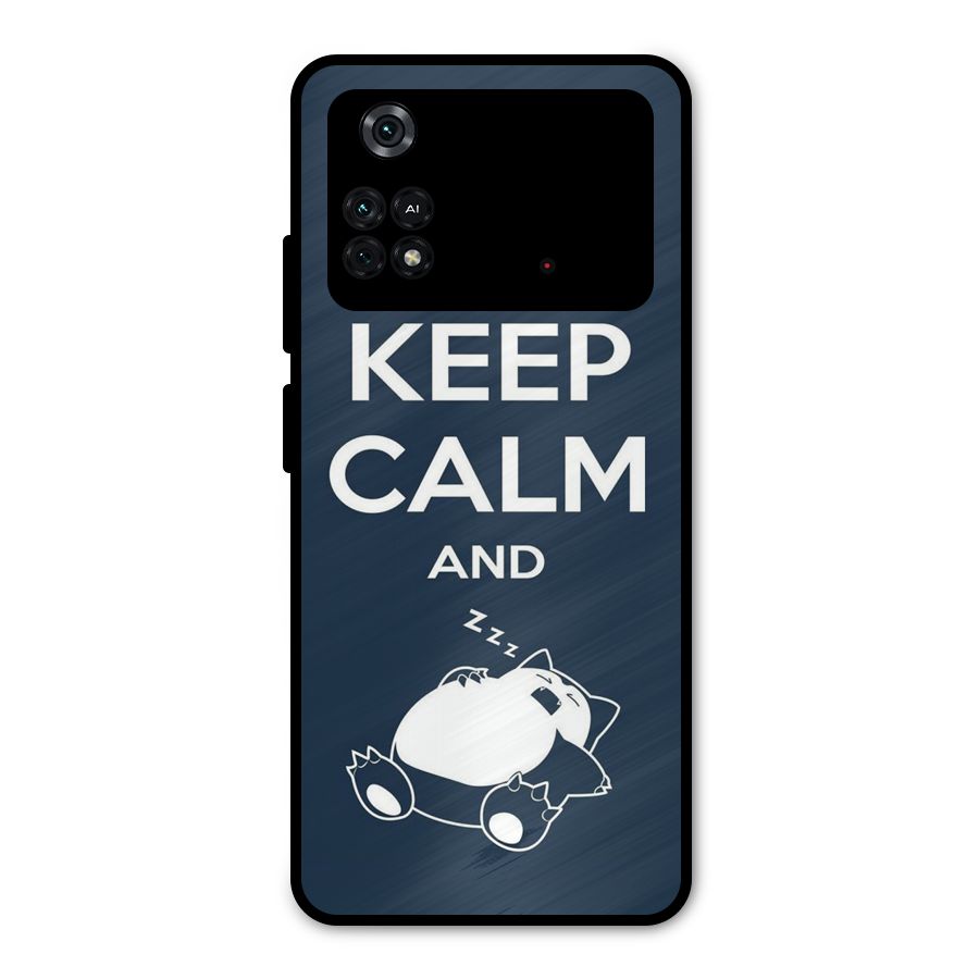Keep Calm and Sleep Metal Back Case for Poco M4 Pro 4G
