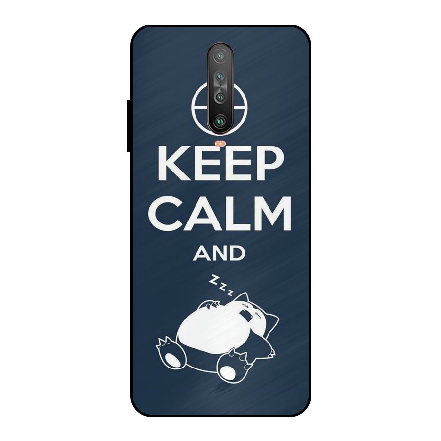 Keep Calm and Sleep Metal Back Case for Poco X2