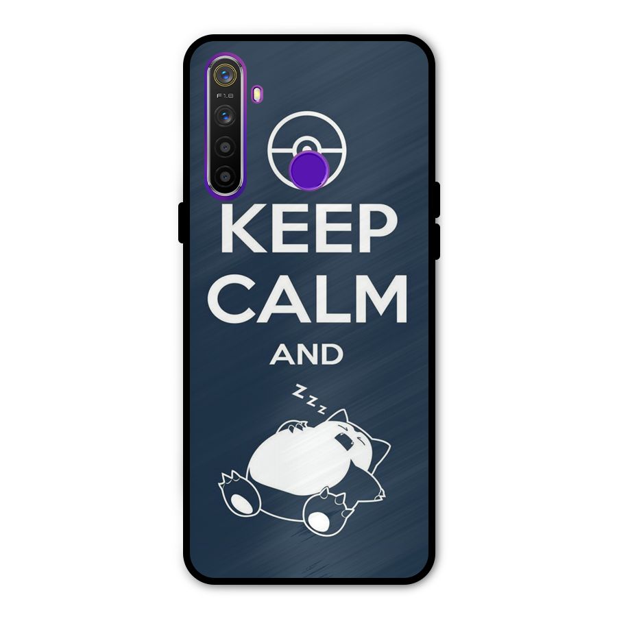 Keep Calm and Sleep Metal Back Case for Realme 5