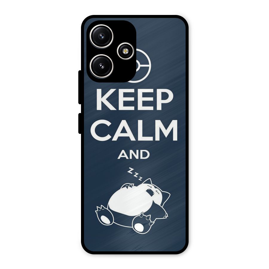 Keep Calm and Sleep Metal Back Case for Redmi 12 5G