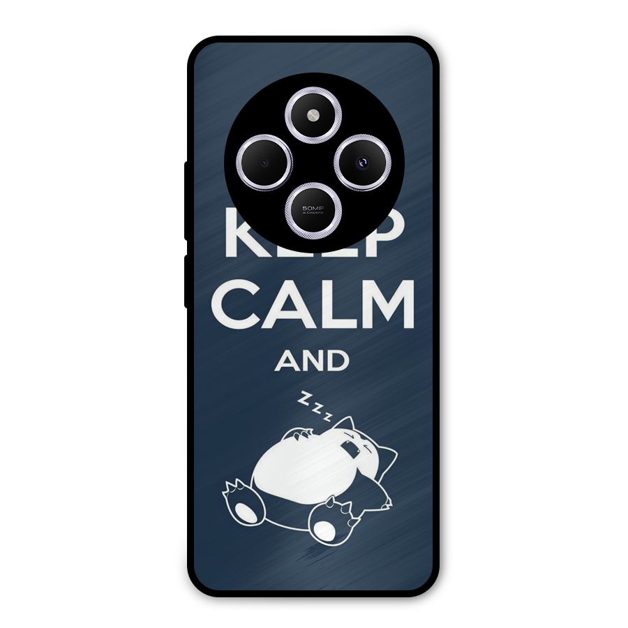 Keep Calm and Sleep Metal Back Case for Redmi 14C