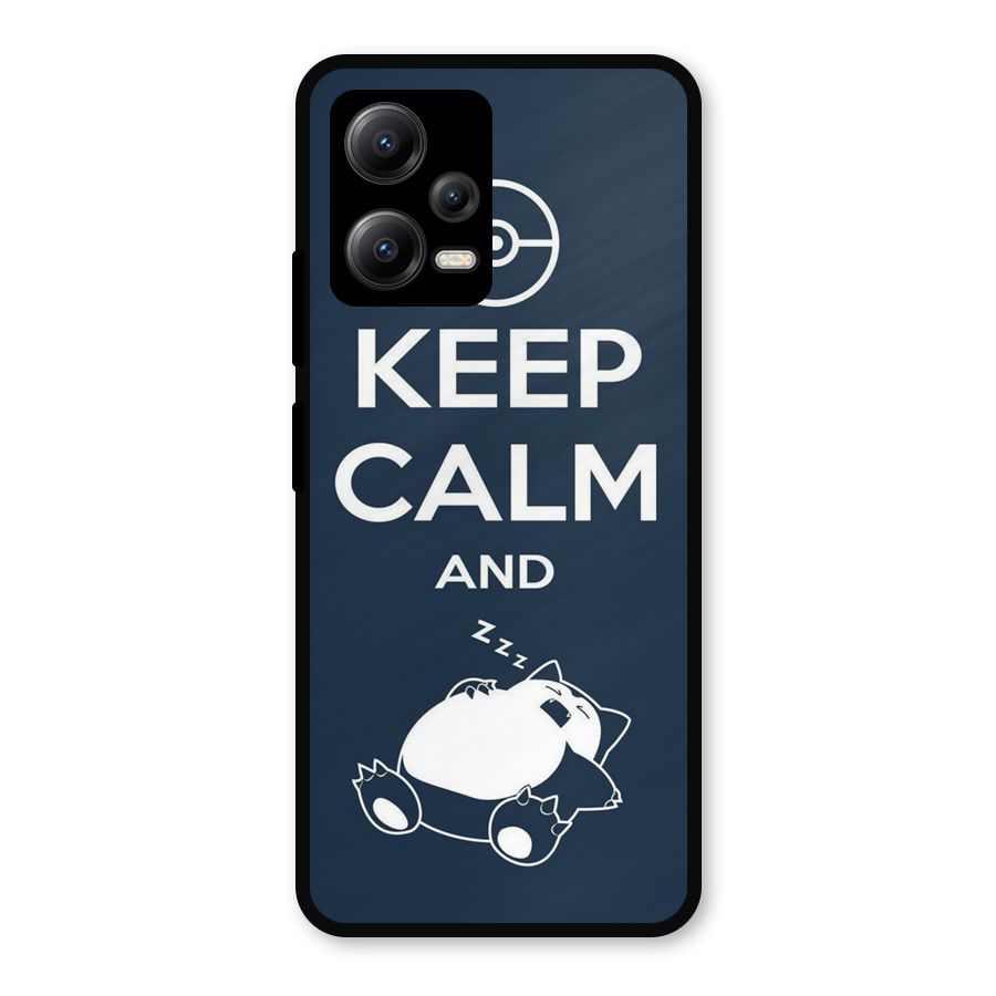 Keep Calm and Sleep Metal Back Case for Redmi Note 12 5G