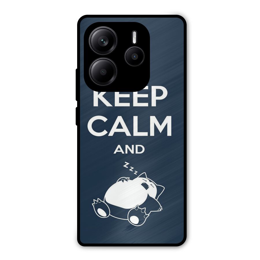 Keep Calm and Sleep Metal Back Case for Redmi Note 14 5G