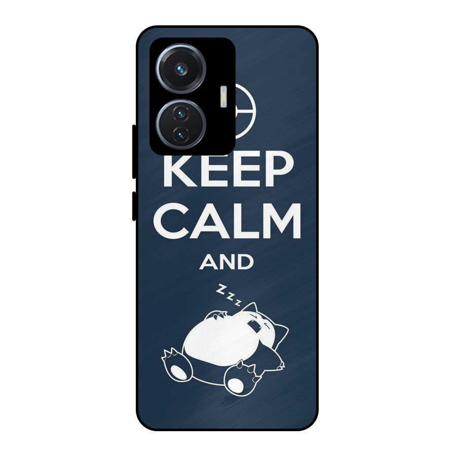 Keep Calm and Sleep Metal Back Case for Vivo T1 44W