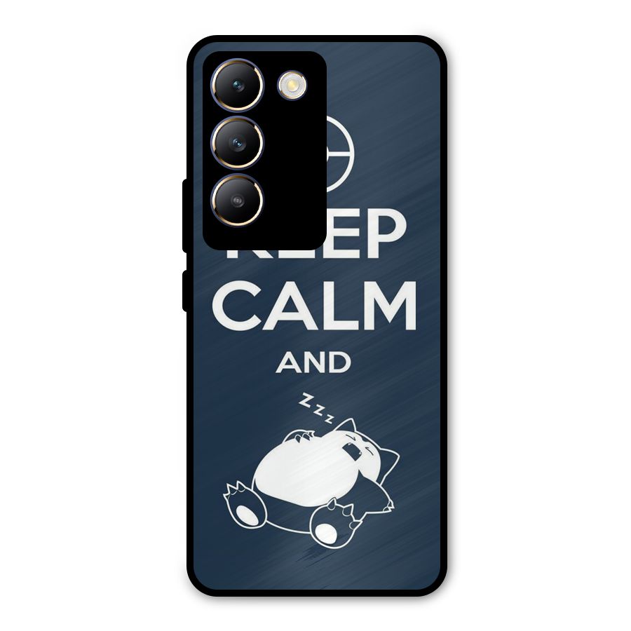 Keep Calm and Sleep Metal Back Case for Vivo T3 5G