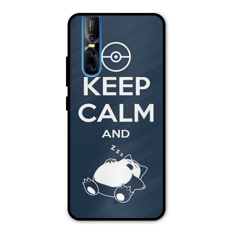 Keep Calm and Sleep Metal Back Case for Vivo V15 Pro