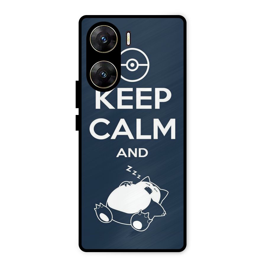 Keep Calm and Sleep Metal Back Case for Vivo V29e