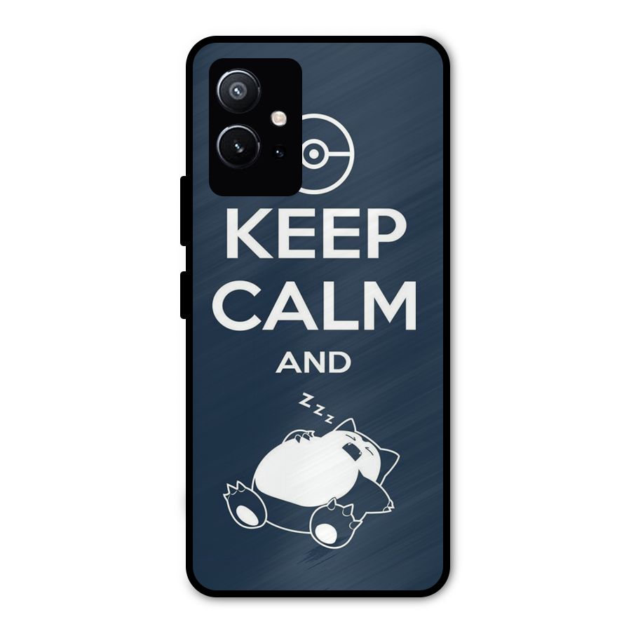 Keep Calm and Sleep Metal Back Case for Vivo Y75 5G