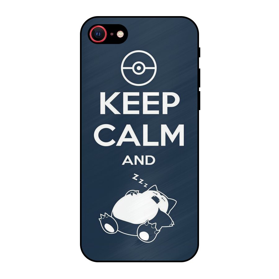 Keep Calm and Sleep Metal Back Case for iPhone 7