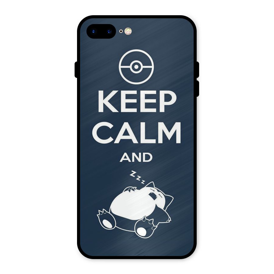 Keep Calm and Sleep Metal Back Case for iPhone 8 Plus