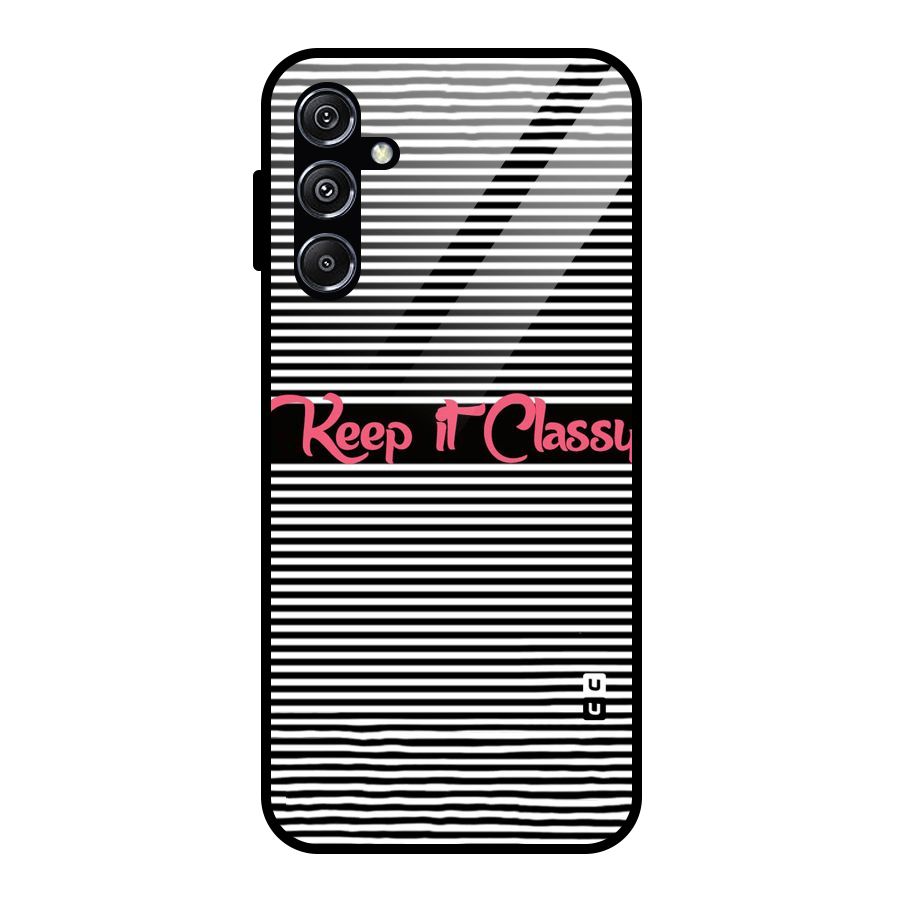 Keep It Classy Glass Back Case for Galaxy M34 5G