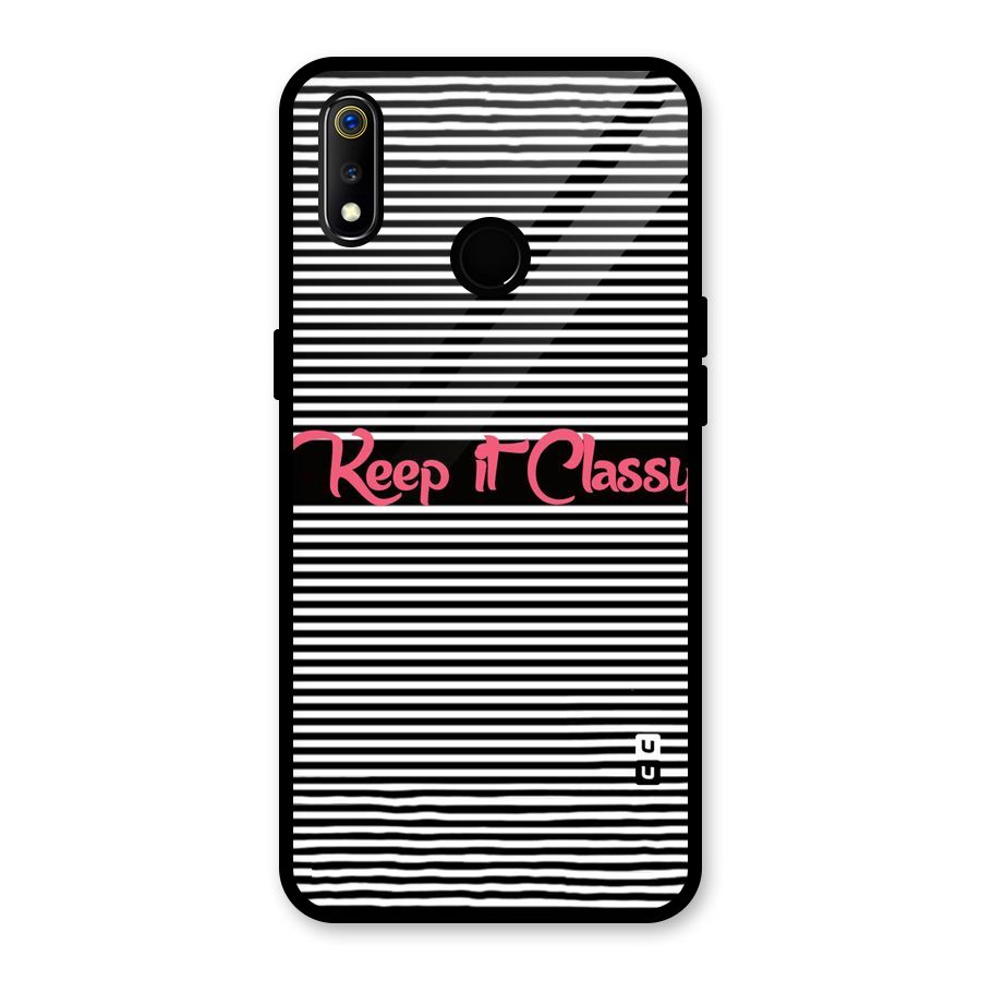 Keep It Classy Glass Back Case for Realme 3i