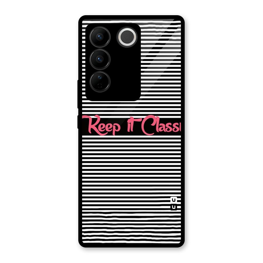 Keep It Classy Glass Back Case for Vivo V27 Pro