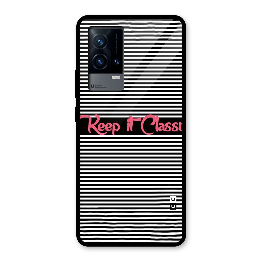 Keep It Classy Glass Back Case for iQOO 9 5G