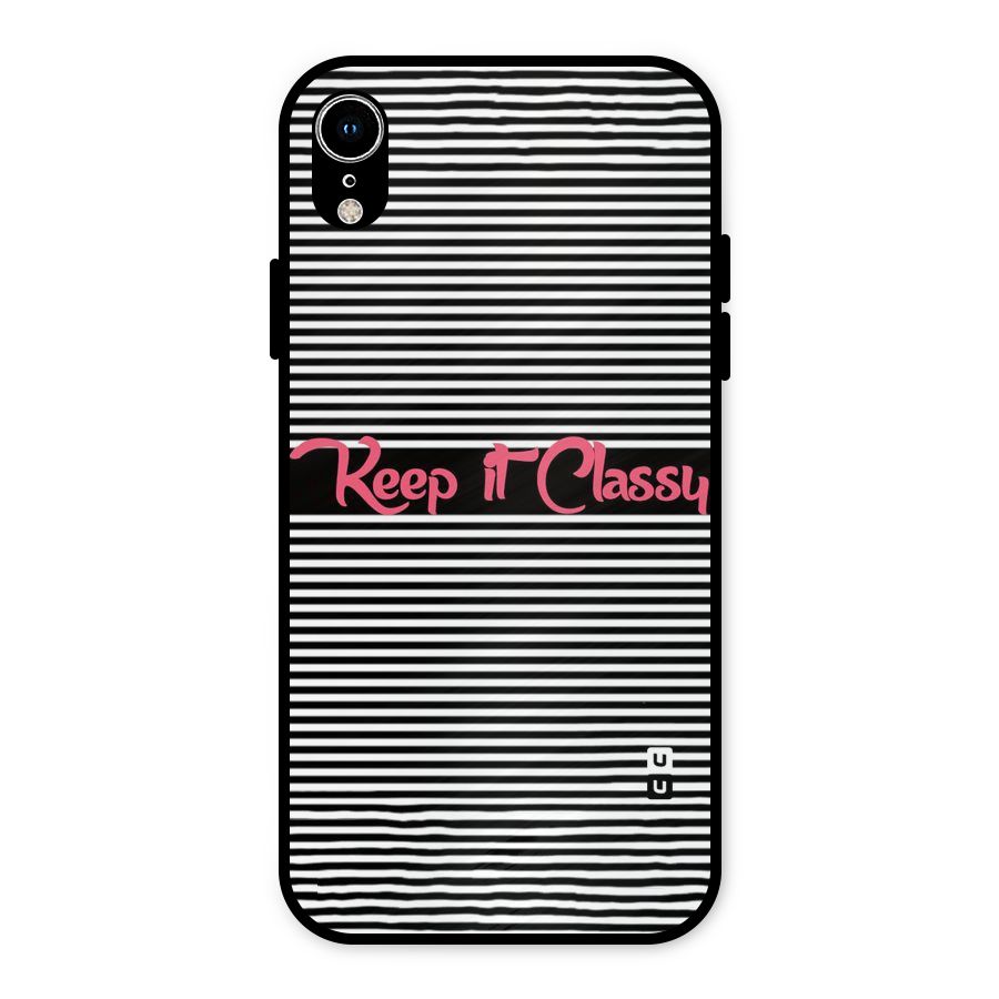 Keep It Classy Metal Back Case for iPhone XR