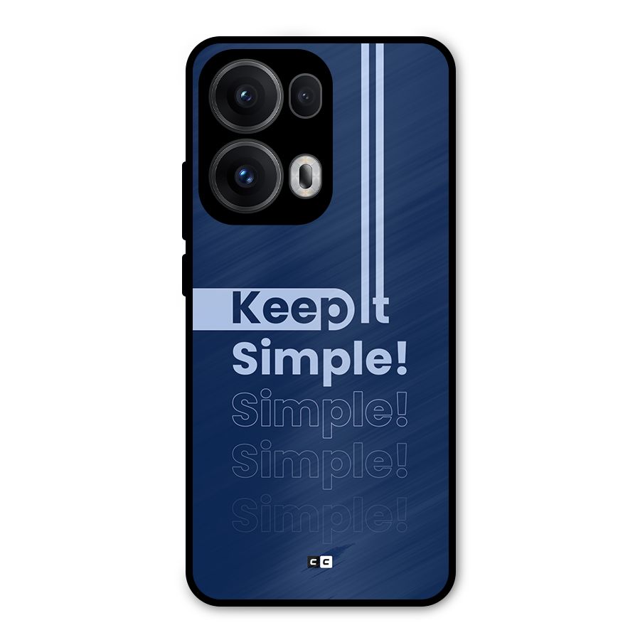 Keep It Simple Metal Back Case for Oppo Reno13 Pro