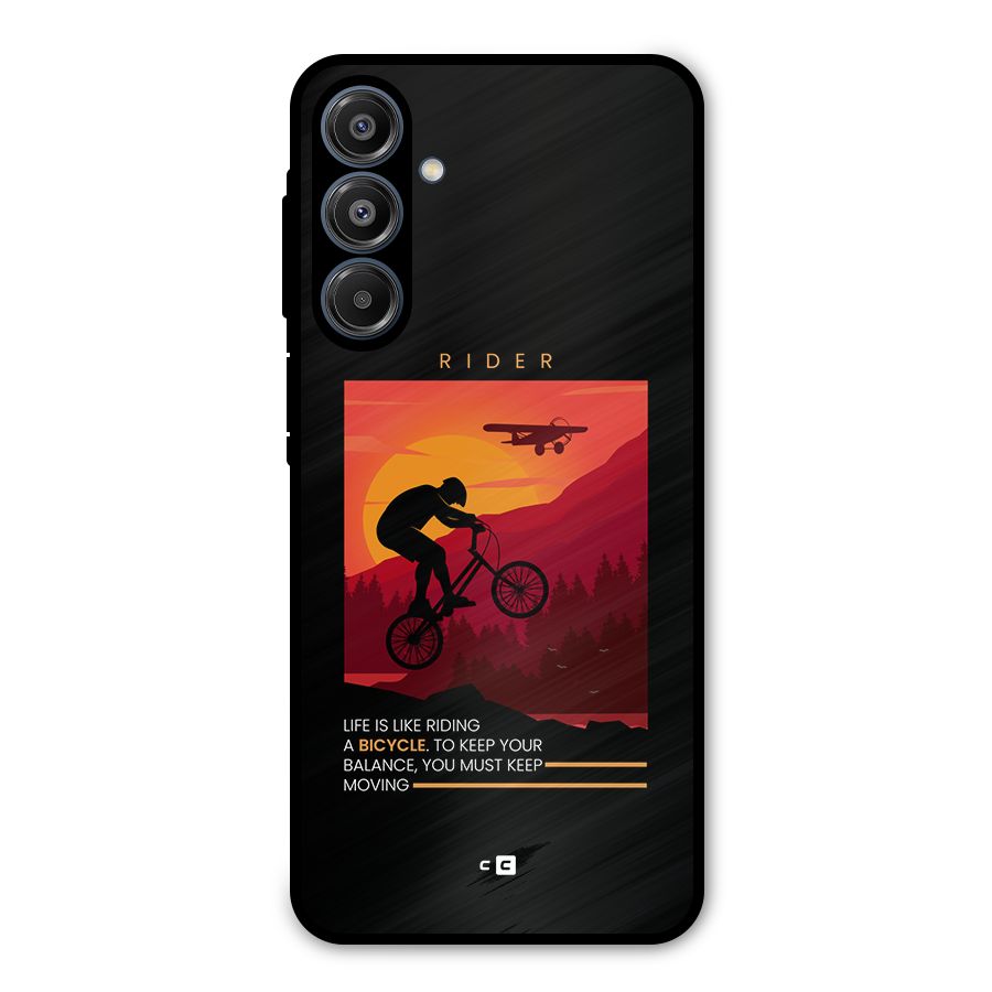 Keep Moving Rider Metal Back Case for Galaxy A16 5G