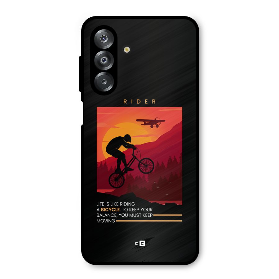 Keep Moving Rider Metal Back Case for Galaxy A26