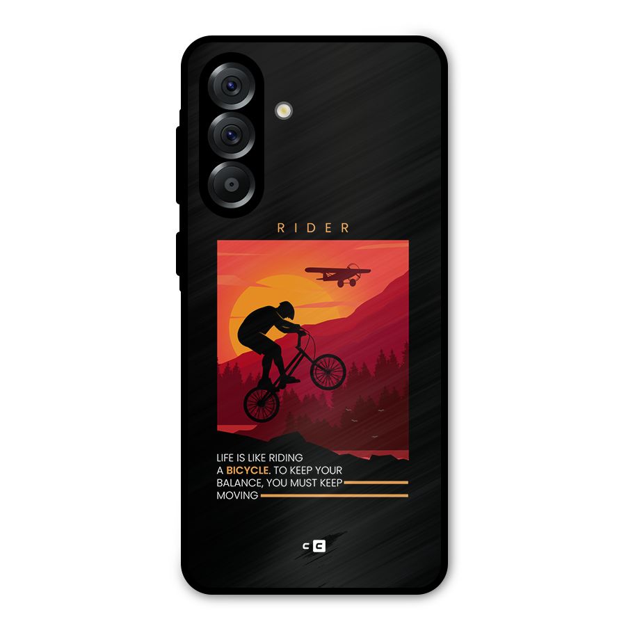 Keep Moving Rider Metal Back Case for Galaxy A56