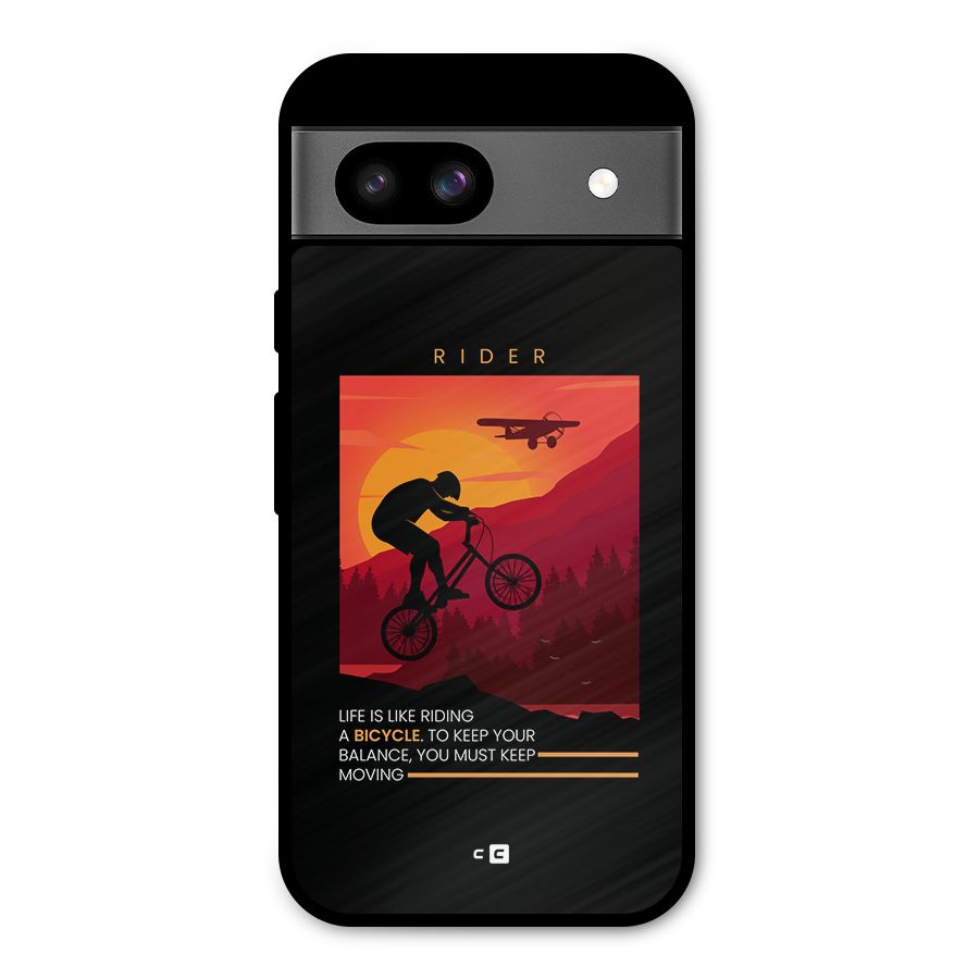 Keep Moving Rider Metal Back Case for Google Pixel 8a