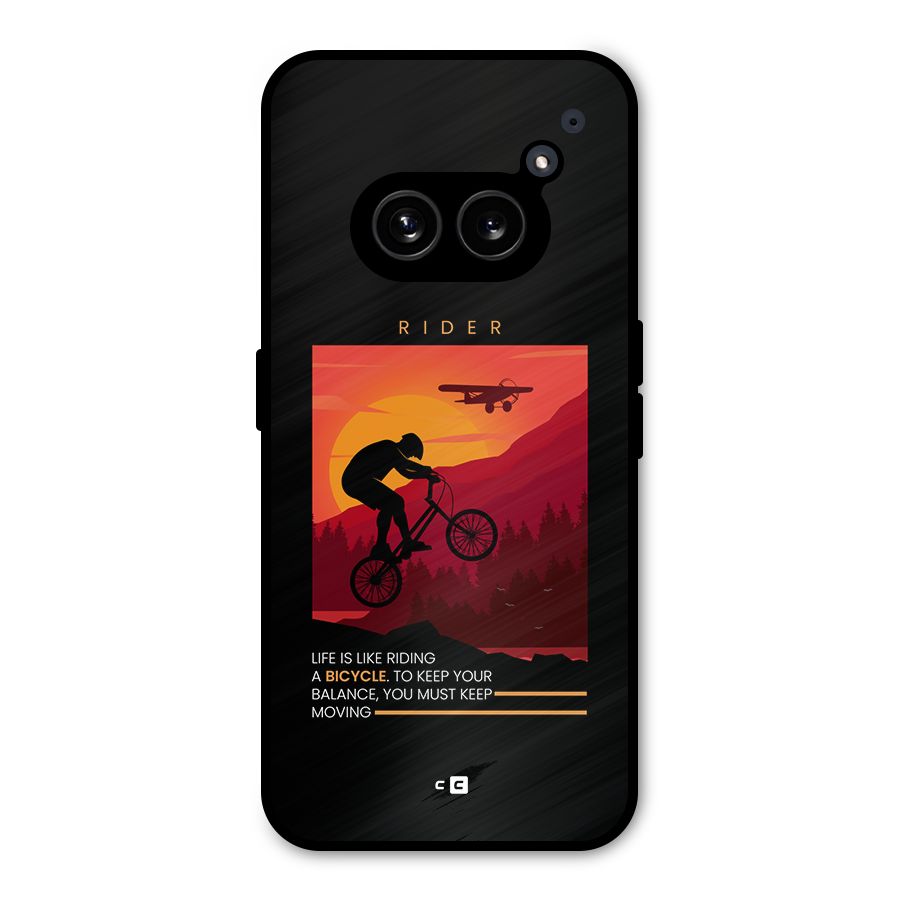 Keep Moving Rider Metal Back Case for Nothing Phone 2a
