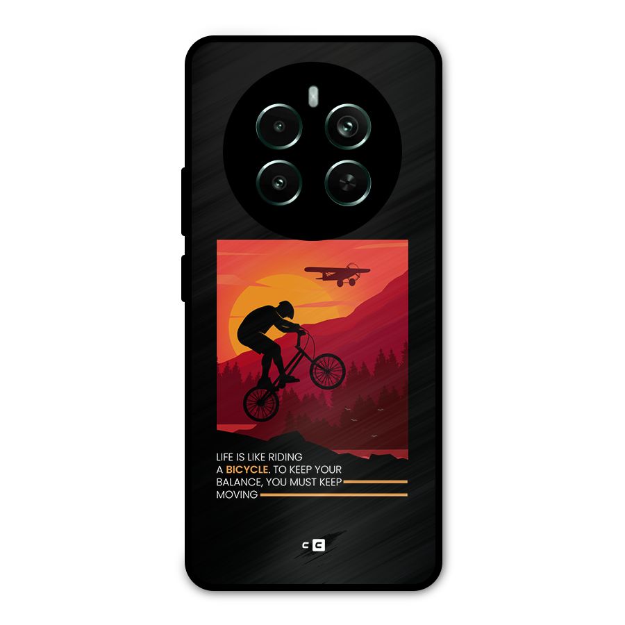 Keep Moving Rider Metal Back Case for Realme 12 Pro Plus