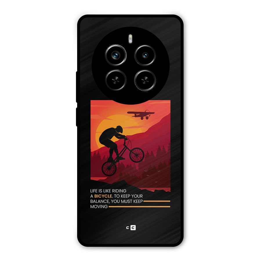 Keep Moving Rider Metal Back Case for Realme P1 Pro