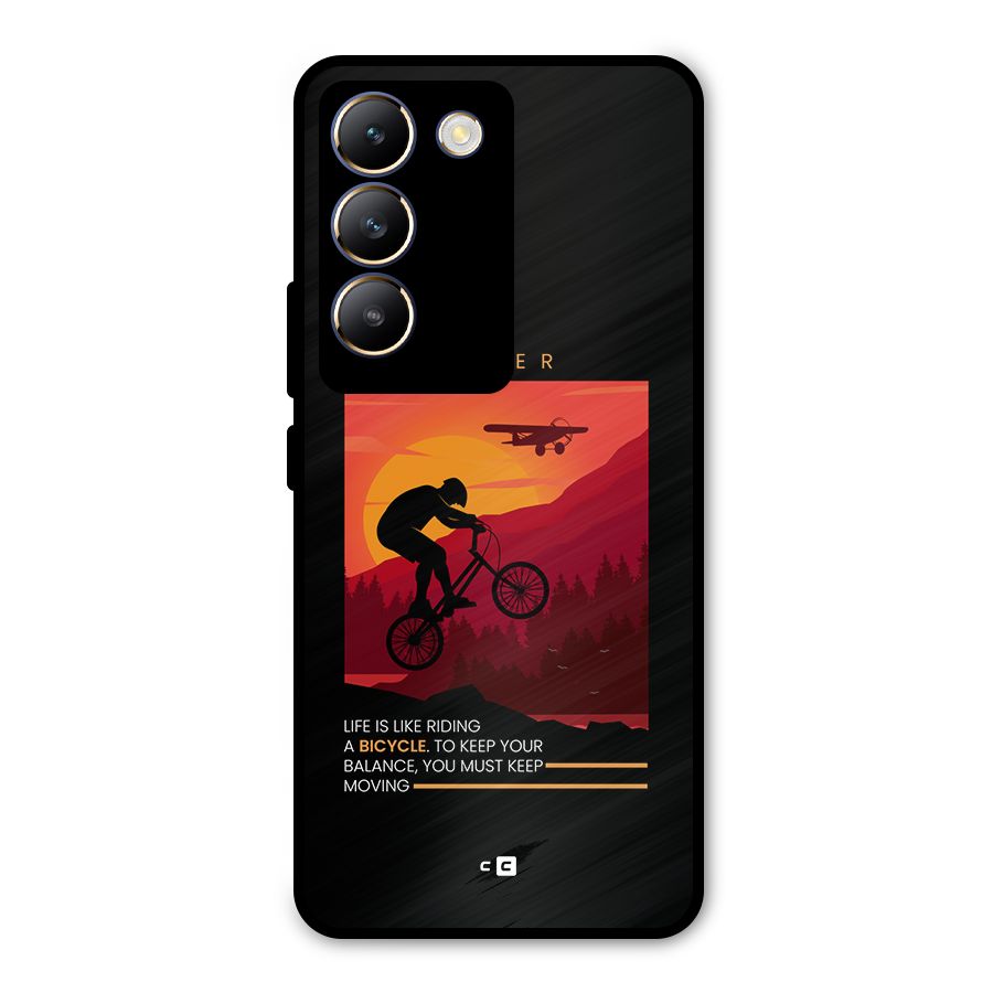 Keep Moving Rider Metal Back Case for Vivo T3 5G