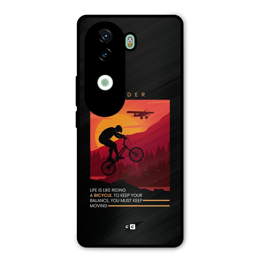Keep Moving Rider Metal Back Case for Vivo V40e