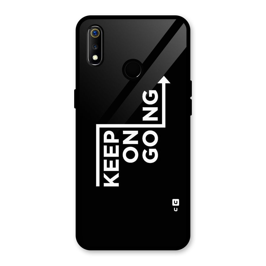 Keep On Going Glass Back Case for Realme 3i