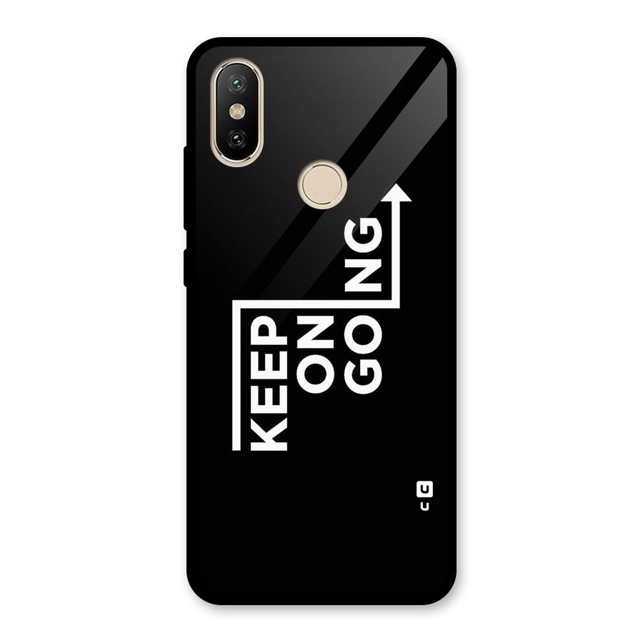 Keep On Going Glass Back Case for Redmi A2