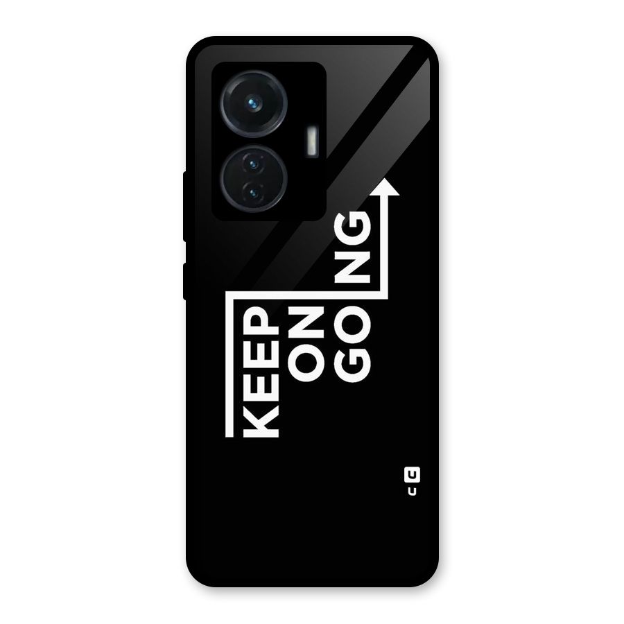 Keep On Going Glass Back Case for Vivo T1 44W