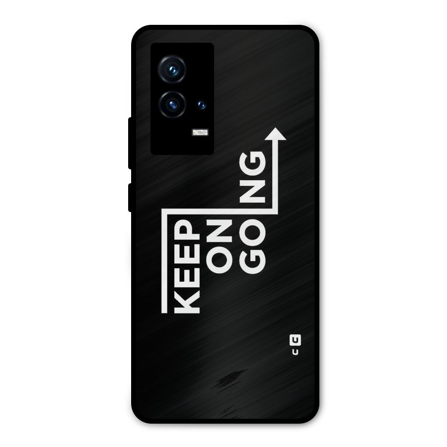 Keep On Going Metal Back Case for iQOO 9 5G