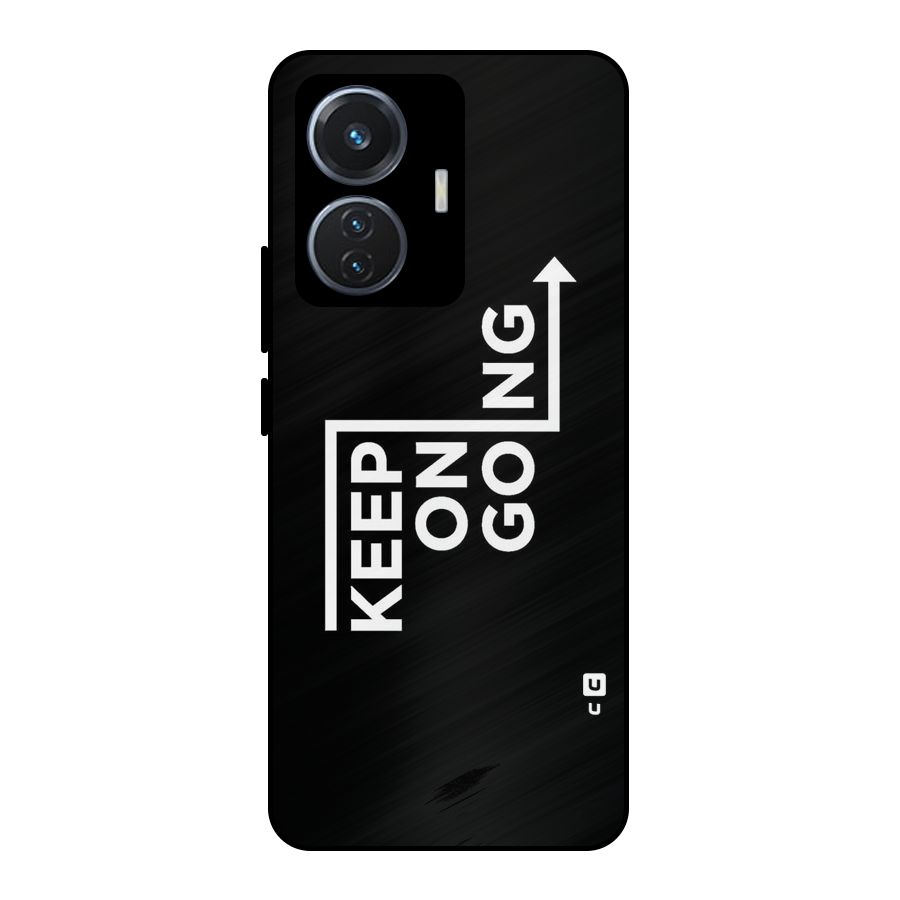 Keep On Going Metal Back Case for iQOO Z6 44W