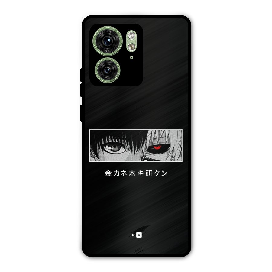 Ken Kaneki Minimalistic Art Metal Back Case for Motorola Edge 40 5G