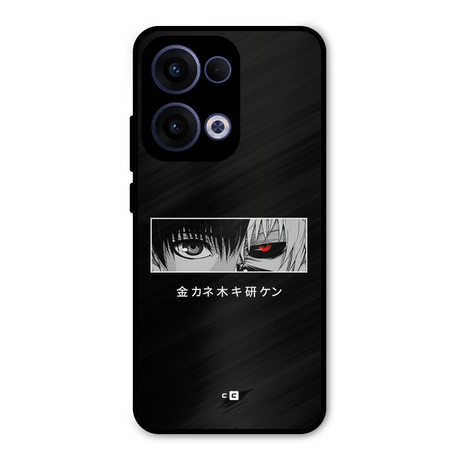 Ken Kaneki Minimalistic Art Metal Back Case for Oppo Reno13