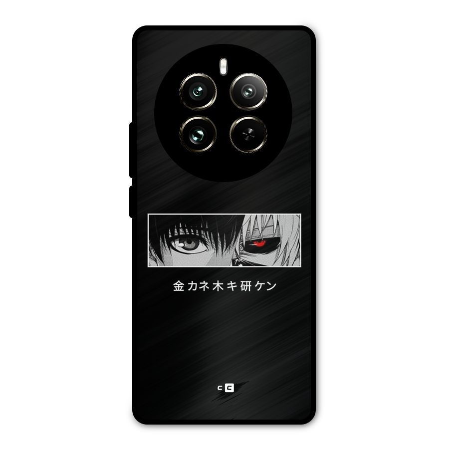 Ken Kaneki Minimalistic Art Metal Back Case for Realme 12 Pro
