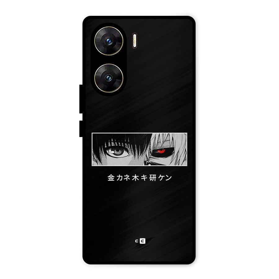 Ken Kaneki Minimalistic Art Metal Back Case for Vivo V29e