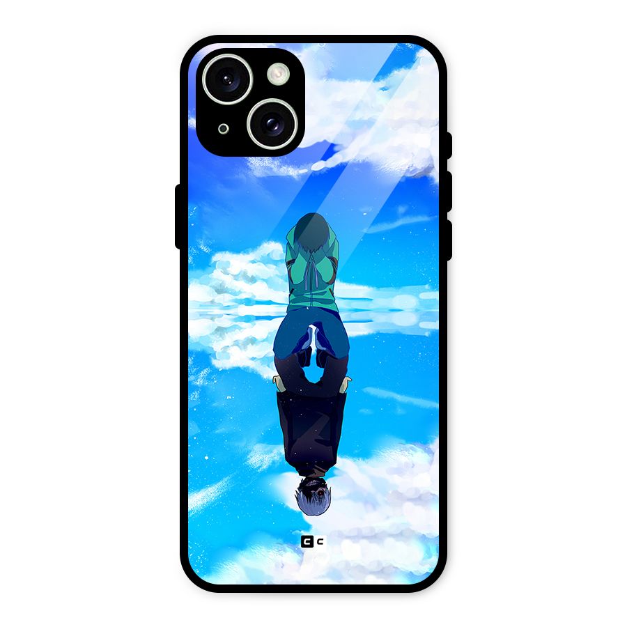 Ken Kaneki Reflection Glass Back Case for iPhone 15 Plus