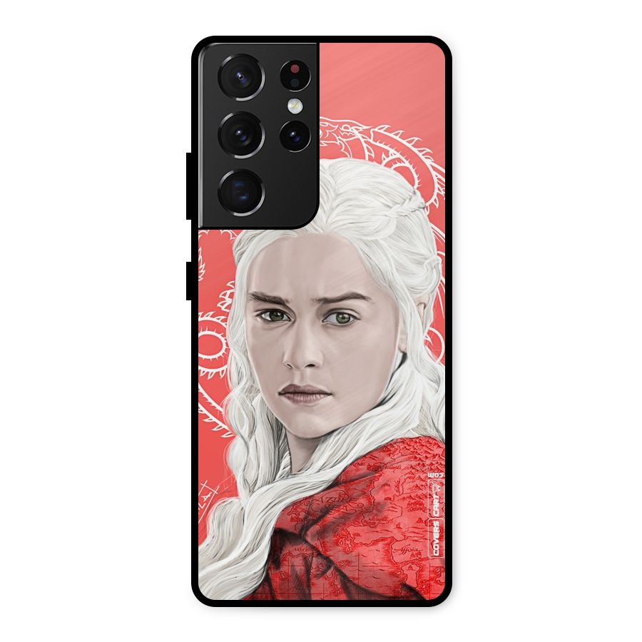 Khaleesi The Living Dragon Metal Back Case for Galaxy S21 Ultra 5G