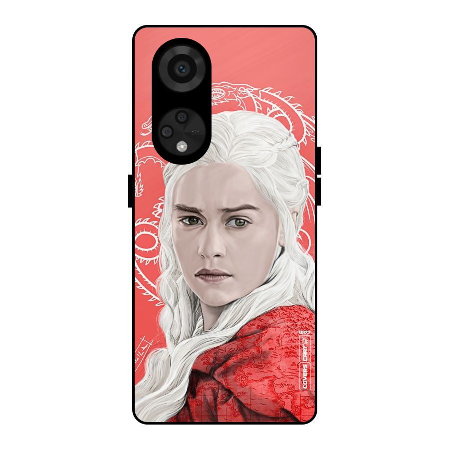 Khaleesi The Living Dragon Metal Back Case for Reno8 T 5G