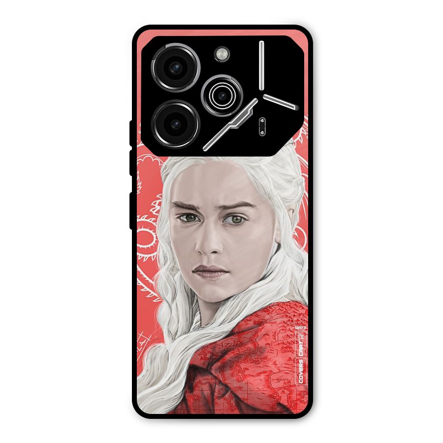 Khaleesi The Living Dragon Metal Back Case for Tecno Pova 6 Pro