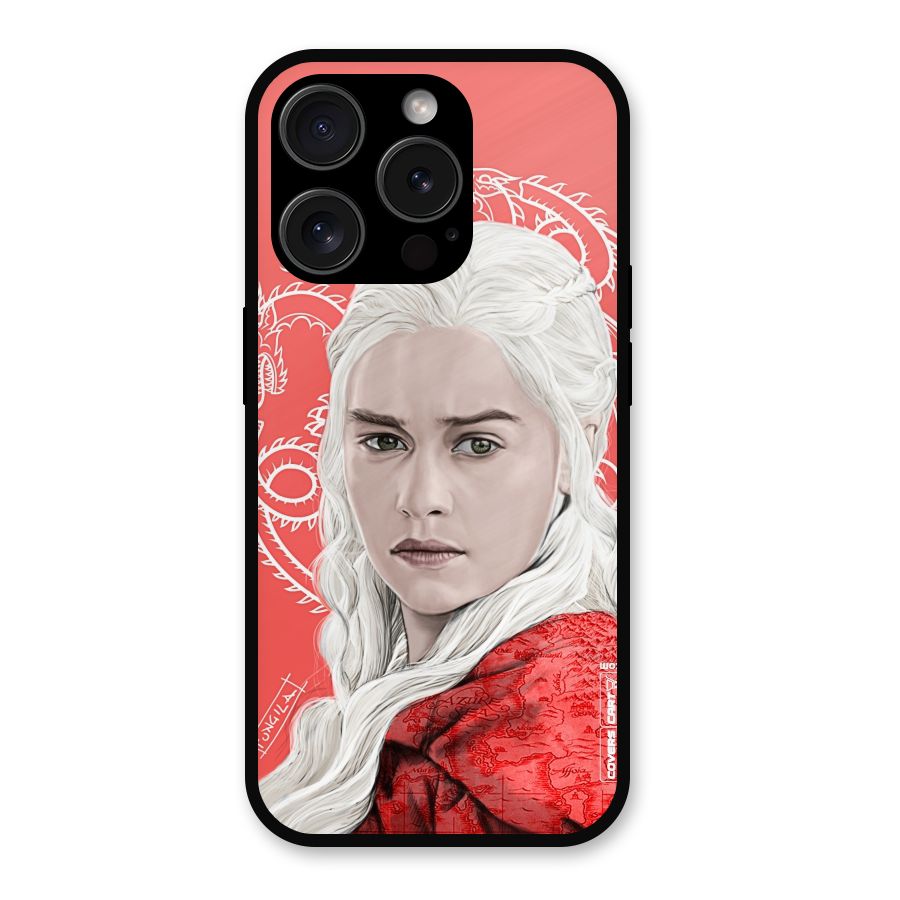 Khaleesi The Living Dragon Metal Back Case for iPhone 15 Pro