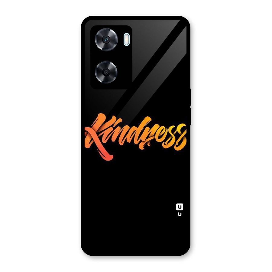 Kindness Glass Back Case for Oppo A77s