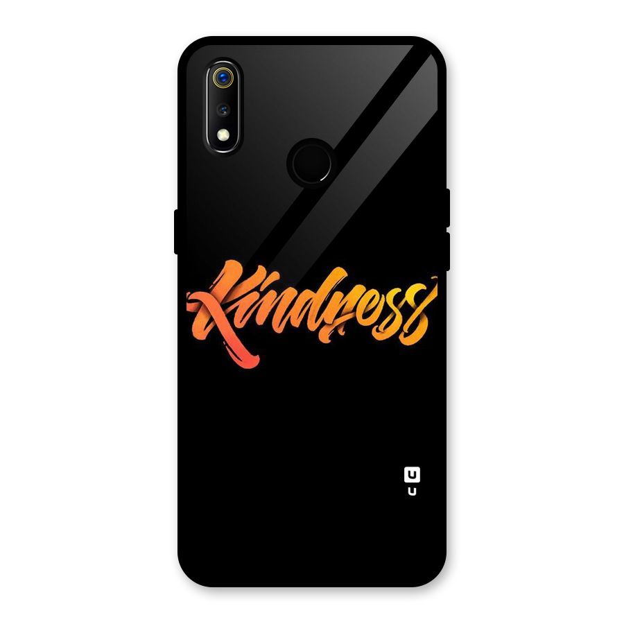 Kindness Glass Back Case for Realme 3i