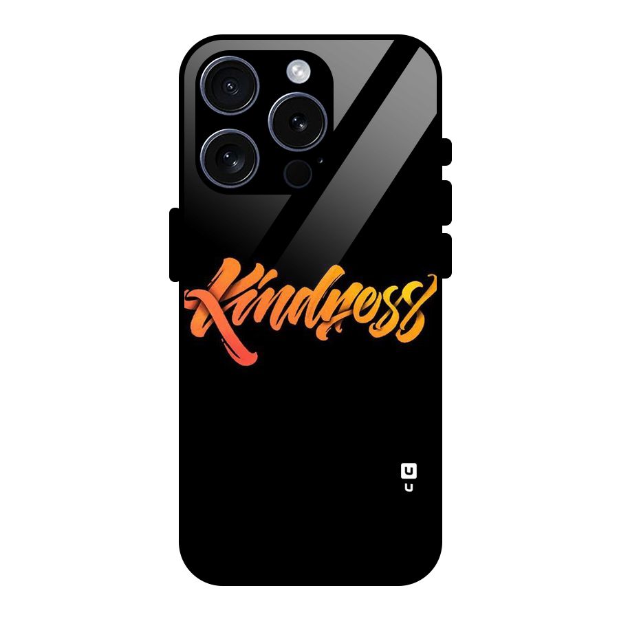 Kindness Glass Back Case for iPhone 15 Pro